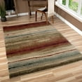 thumbnail image 2 of Carolina Weavers  Carolina Wild Dusk to Dawn Stain Resistant Area Rug Brown 5'3" x 7'6" 5' x 8' Indoor, Shag Living Room, Bedroom, Dining Room Blue, 2 of 5
