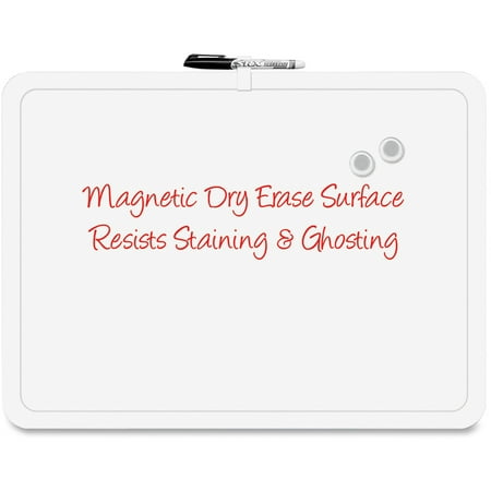 The Board Dudes Magnetic Dry Erase Board, 17" x 23", White Plastic Frame