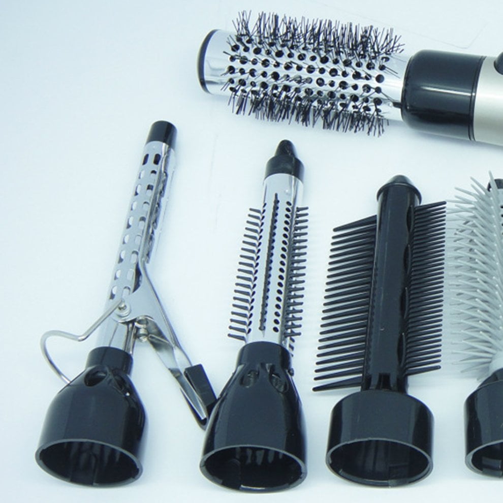 7 in 1 ceramic hair dryer rotating curling iron brush
