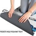 thumbnail image 3 of Blue White Butterfly Pattern Hot Yoga Mat Towel Non Slip for Hot Yoga - Quick-Drying Yoga Mat Cover with 4 Corner Pockets with Travel Bag - Hot Yoga Towel Non Slip 74"x26", 3 of 6