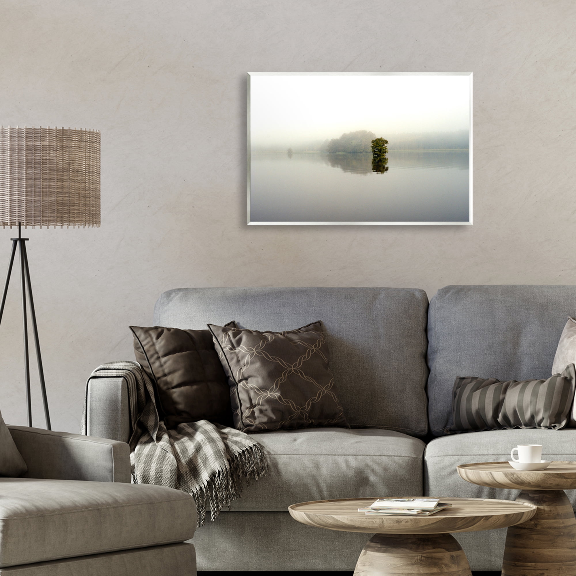 Stupell Industries Misty Lake Reflection Wall Plaque Art, design by Gail Peck