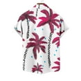 thumbnail image 6 of UVEASISHA Men's Big and Tall Hawaiian Shirt Button Down Casual Floral Shirts Summer Short Sleeve Regular Fit Aloha Shirt Tropical Beach Vacation Shirts Red XXL, 6 of 6