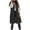 Black, variant on Brnmxoke Womens Long Puffer Vest Zip Up Hooded Lightweight Sleeveless Padded Gilet with Pockets,Casual Winter Warm Thicken Quilted Jacket Down Coats