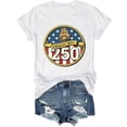 thumbnail image 4 of MAIHAN 250th Anniversary USA Shirt Patriotic American Flag Shirts for Women Men 1776-2026 Short Sleeve Tee Unisex(StyleC,White,L), 4 of 5