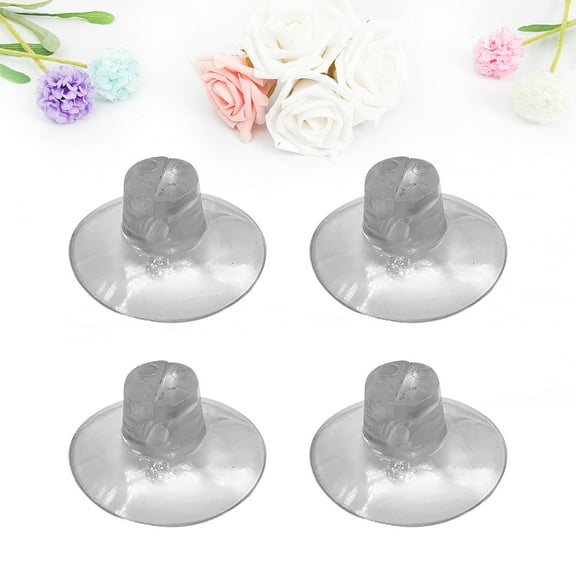LEORX Waterproof Wall Hooks Transparent PVC 4Set