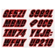 thumbnail image 3 of STIFFIE Techtron Black/Red 3" Alpha-Numeric Identification Custom Kit Registration Numbers & Letters Marine Stickers Decals for Boats & Personal Watercraft PWC, 3 of 8