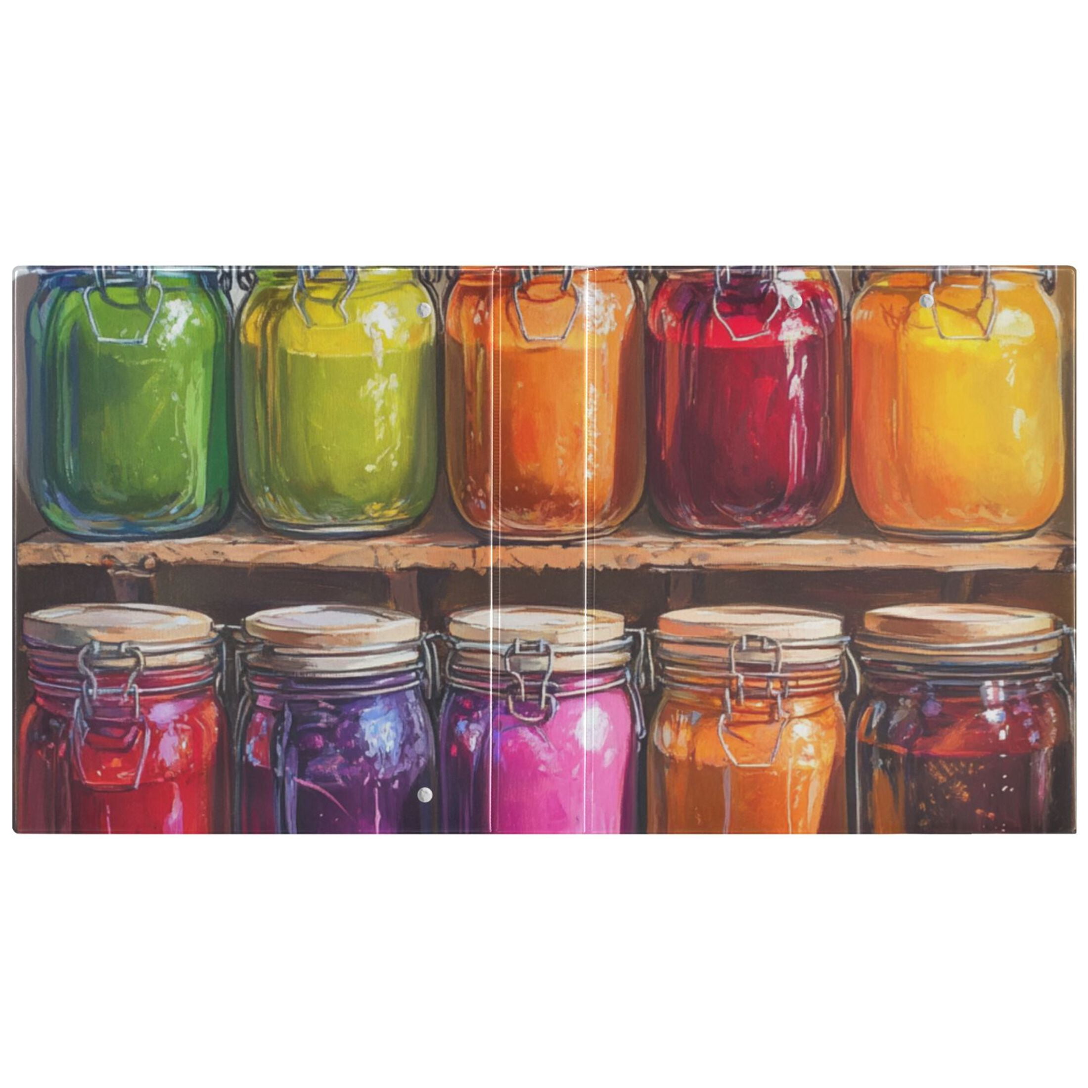 Jam Jars 3 Ring Binders 1.5 inch Hardcover File Folders with Interior Pockets A4 Size Organizer for School Office Hospital