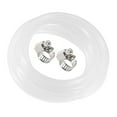 thumbnail image 5 of Uxcell 6mm(1/4") ID 9mm OD 10ft Silicone Tubing Silicone Rubber Tube Air Hose Water Pipe Clear with Clamps, 5 of 5