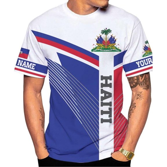 Personalized Haiti Shirt Custom Haiti Flag Shirt for Men and Women, Haitians Pride Shirt, Haitians Shirt (T-shirt, S)