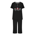 thumbnail image 4 of Qiopertar Ensemble de Pyjama à Manches Courtes et Col Rond pour Femmes avec Poches, Livraison Gratuite, 4 of 4