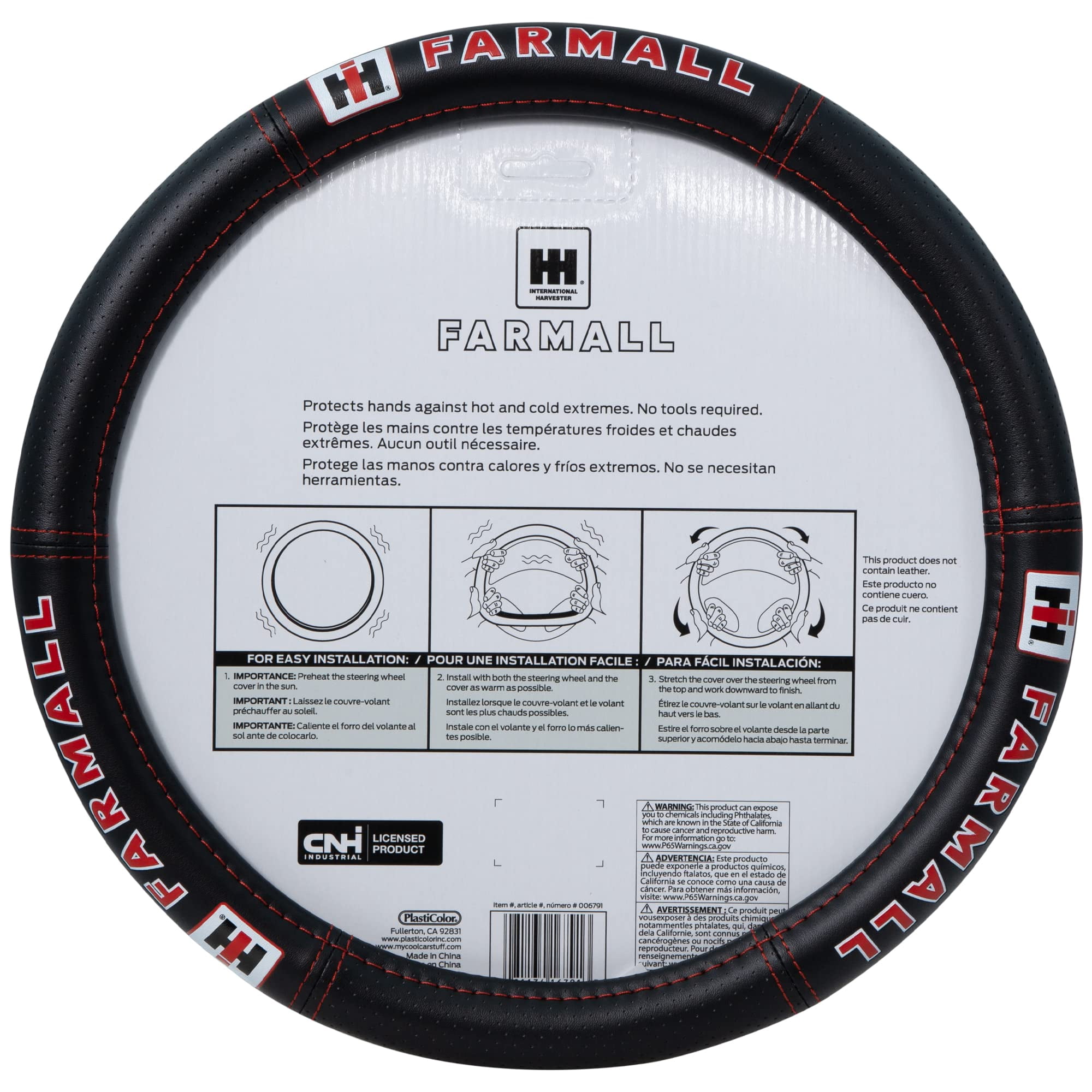 Plasticolor 006791R01 Harvester International Farmall Deluxe Steering Wheel Cover