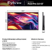 SYLVOX 43 inch Outdoor Smart TV, 2000 Nits 4K UHD HDR 10 IP56 Waterproof Google Television with Dolby Atmos, Voice Remote,Chromecast, Pool Pro 3.0