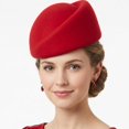 thumbnail image 3 of Hsqqdc Women Wool Pillbox Hat Vintage Fascinator Base Formal Church Wedding Winter Stewardess Cap, 3 of 7