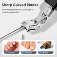 thumbnail image 2 of Clipmaster Pro Nail Clippers, 2025 Upgraded Large Angled Head Toenail Clippers Easy Trimming, Wide Jaw Opening Nail Clippers for Thick Nails, Long Handle Nail Clipper for Seniors Men Women (1 Set), 2 of 6
