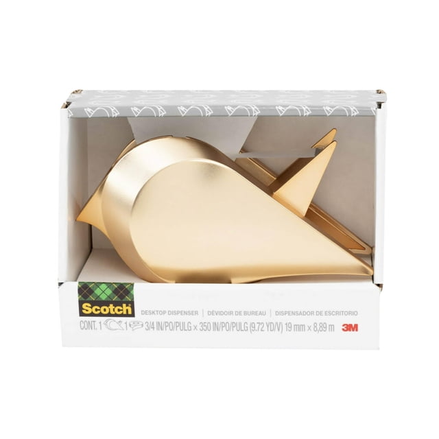 Dispensador de cinta Scotch Desktop con 1 rollo de cinta mágica Gold Bird