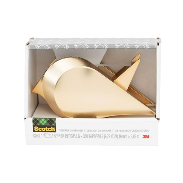 Dispensador de cinta Scotch Desktop con 1 rollo de cinta mágica Gold Bird