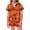 A-Orange220, variant on Girls Pajamas Sets Halloween Sleepwear Sizes 3-13 Tie Front Ruffle Short Sleeve Top Shorts 2 Piece Set