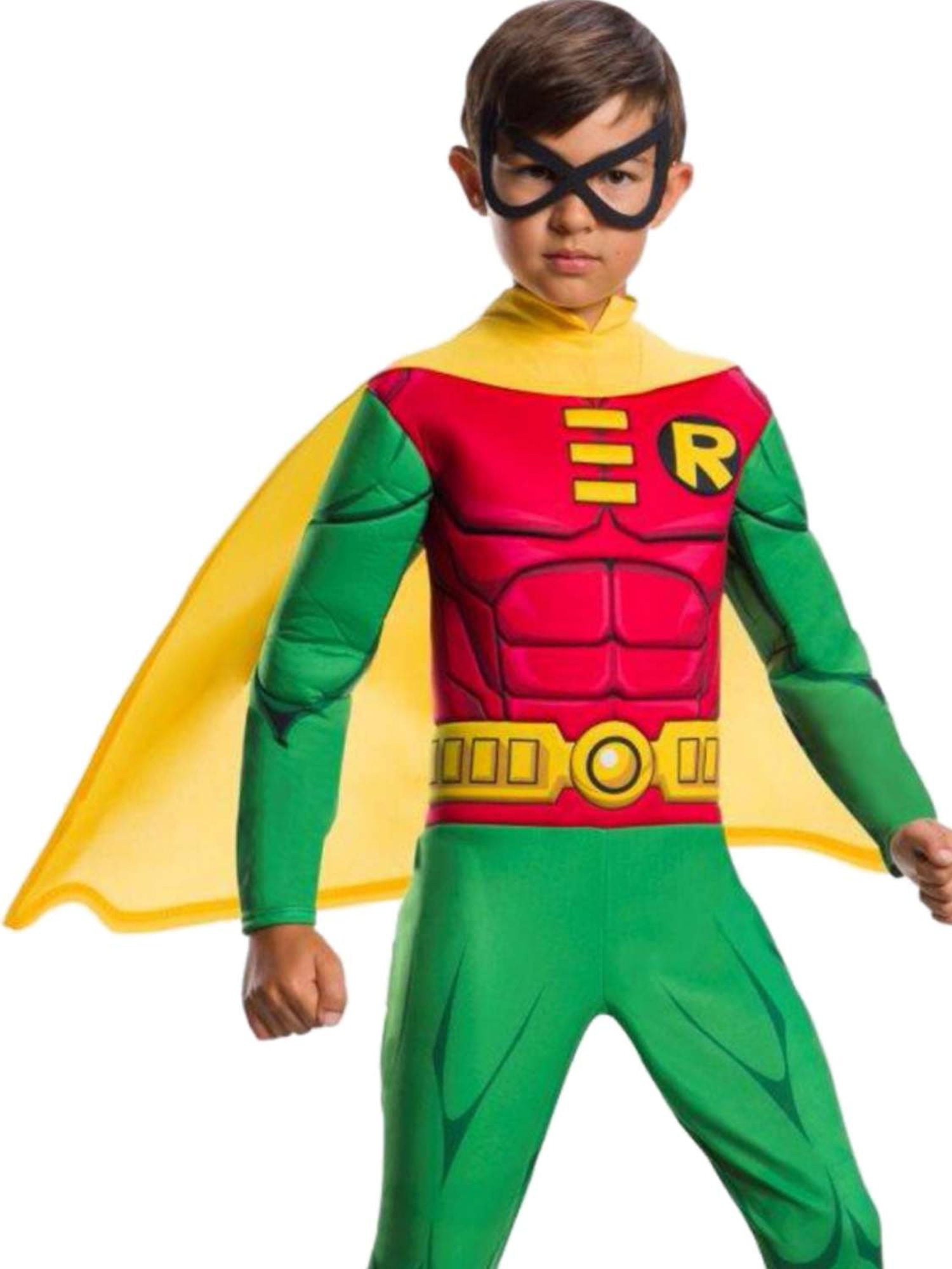 Robin Boys Fancy Dress TEEN TITANS super-héros Comic Book Jour Childs Kids Costume 