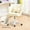Beige, variant on Swivel Chair with Wheels Faux Leather Soft Cushion Height Adjustable 360-Degree Swivel Rolling Stool Drafting Work SPA Salon Bar Cafe Home Office Stool-Pink