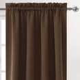 thumbnail image 3 of Bxaolu Blackout Curtains for Bedroom 63 Inch Length 2 Panels Set, Solid Thermal Insulated Energy Saving Rod Pocket Window Treatment Curtains Blackout Drapes, W38 x L63 Inch, Brown, 3 of 7
