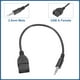 thumbnail image 3 of Uxcell 2 Pcs Conector de audio auxiliar macho de 3.5 mm a USB 2.0 hembra Negro, 3 of 6