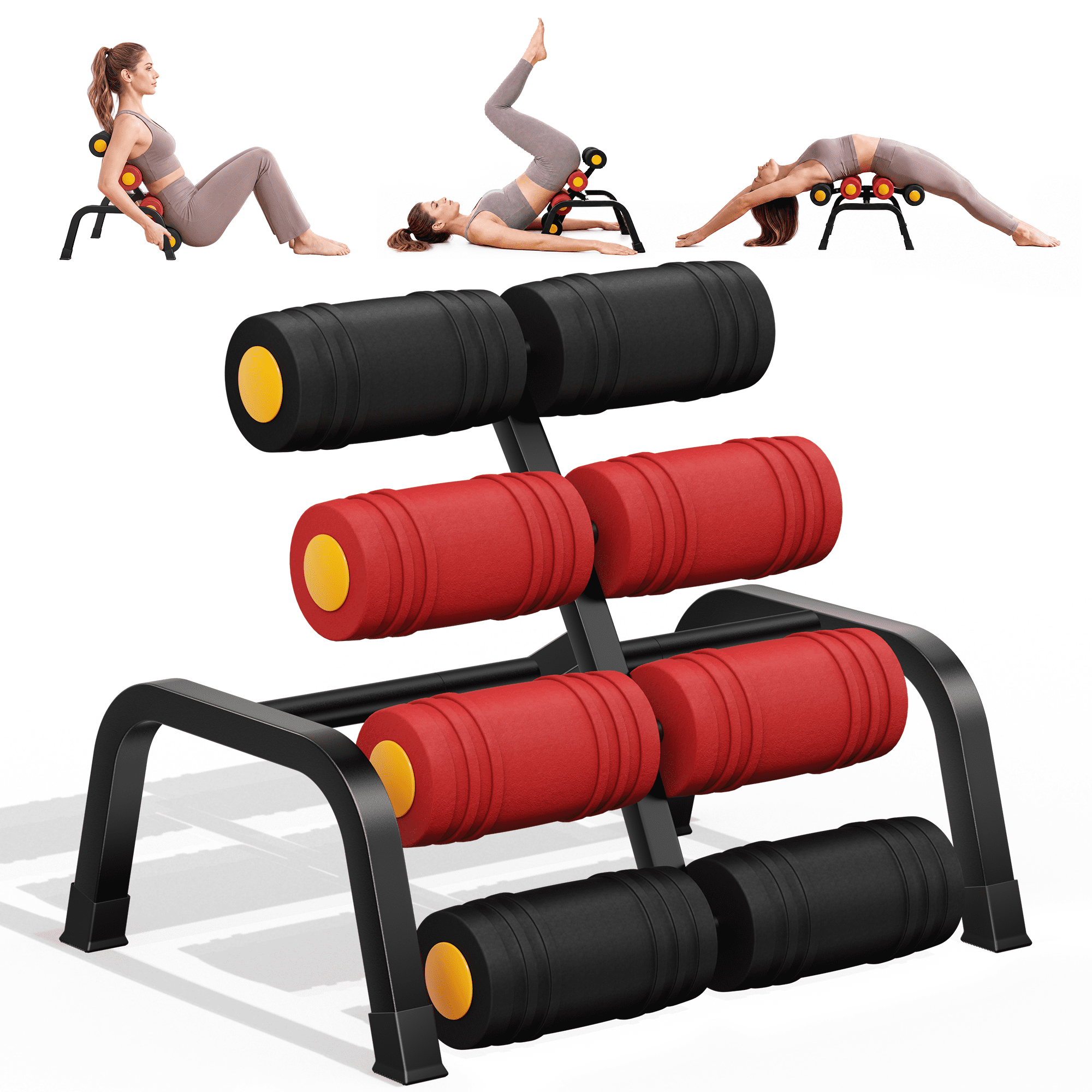 Clasmax Compact Inversion Machine with Foam Rollers, 300lbs Weight Capacity, Easy to Assemble, for Home Gym, Black