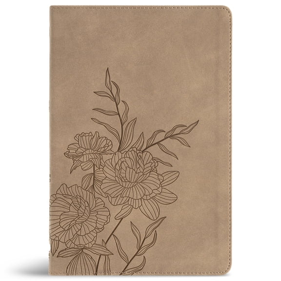 CSB Large Print Thinline Bible, Digital Study Edition, Earth Suedesoft Leathertouch, (Hardcover)