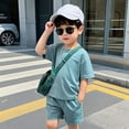 thumbnail image 2 of XZNPDUCQ Toddler Girls Clothes Baby Summer Outfit Short Sleeve T-Shirt Tops Casual Elastic Short 2PCS Set For 6 12 18 24 Months 2T 3T 4T 5T Dailywear Blue，8-9 Years, 2 of 6
