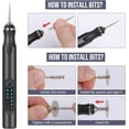 thumbnail image 4 of HOTROSE Electric Engraving Pen with 37 Bits, USB Rechargeable Cordless Engraving Machine, Portable DIY Rotary Engraver for Jewelry Wood Glass Stone Carving (Black), 4 of 7