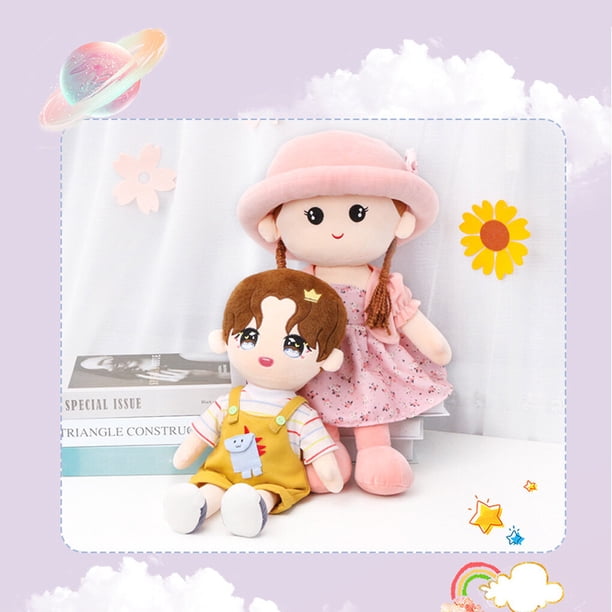 Muñeca De Peluche Hecha A Mano De 30 Cm – Juguete Suave Con Cabello Sedoso Para Niñas, Regalo De Cumpleaños