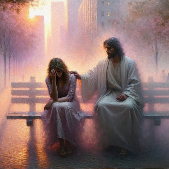 Christian Art: "I'Ve Got This" Print Wall Art Painting Of Jesus Comforting A Young Woman. 11375€ŠÃ— €Š6500 Px UNFRAMED PAPER POSTER, Home Decor, Vintage Gift, Living Room Dercor