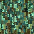 thumbnail image 1 of Ahgly Company Indoor Square Abstract Turquoise Blue Contemporary Area Rugs, 6' Square, 1 of 4