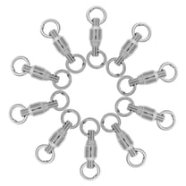 YUYUETIME 10Pcs Stainless Steel Fishing Rolling Swivel Barrel Swivels Saltwater Fishing Gear
