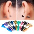 thumbnail image 4 of 1PCS Clous d'Oreilles en Acier Inoxydable Perçage Unisexe Forme à Vis Punk Sans Allergie, 4 of 8