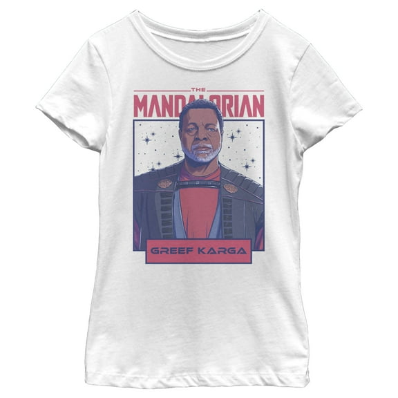 Girl's Star Wars: The Mandalorian Karga Your Only Hope  Graphic Tee White Large