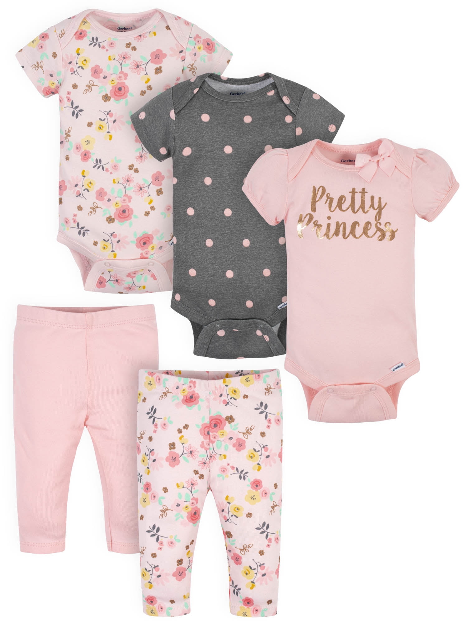 Conjunto de trajes y pantalones de 5 piezas para nina Gerber recien nacido 12 meses in Guatemala at GTQ 369 Rating 5