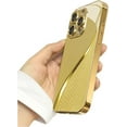 thumbnail image 1 of Curranet Golden Scale Pattern Hard Case for iPhone, Scale-Patterned Gold Plating, for iPhone 17/16/15/14/13pro Max (Gold,13 Pro Max), 1 of 5