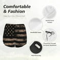 thumbnail image 6 of Fotbe American Flag with Desert Camouflage Womens High Waist Running Shorts Athletic Workout Quick Dry Shorts for Women with Pockets Gym Yoga Summer Shorts-XX-Large, 6 of 9