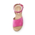 thumbnail image 4 of Alpargatas con Plataforma para Mujer DREAM PAIRS en Rosa Fucsia con Cuña, 4 of 7