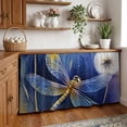 thumbnail image 3 of Purple Dragonfly Cabinet Curtain 32"Wx55"L, Dustproof Pantry Door Curtain with Self Adhesive Tape, Watercolor Spring Summer Floral Tall Storage Cover Privacy Drape for Bathroom Kitchen Laundry Room, 3 of 9