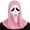 Pink, variant on Fun World Ghost Face Adult Glitter Mask, One Size Fits Most, Silver