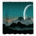 thumbnail image 3 of Ambesonne Space Shower Curtain, Night Sky on Mountain, 69"Wx75"L, Teal Black, 3 of 5