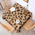 thumbnail image 2 of Beige and Black Leopard Pattern Square Tablecloth,Waterproof Square Table Cover,Wipeable Spillproof Washable Table Cover for Home Kitchen Party Decor 52"x52"(132x132cm), 2 of 6