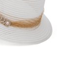 thumbnail image 4 of Shihyeh Women Floppy Straw Hat Summer Beach Sun Hat French Style Lace Trim Bowknot Wide Brim Cap for Vacation Holiday, 4 of 5