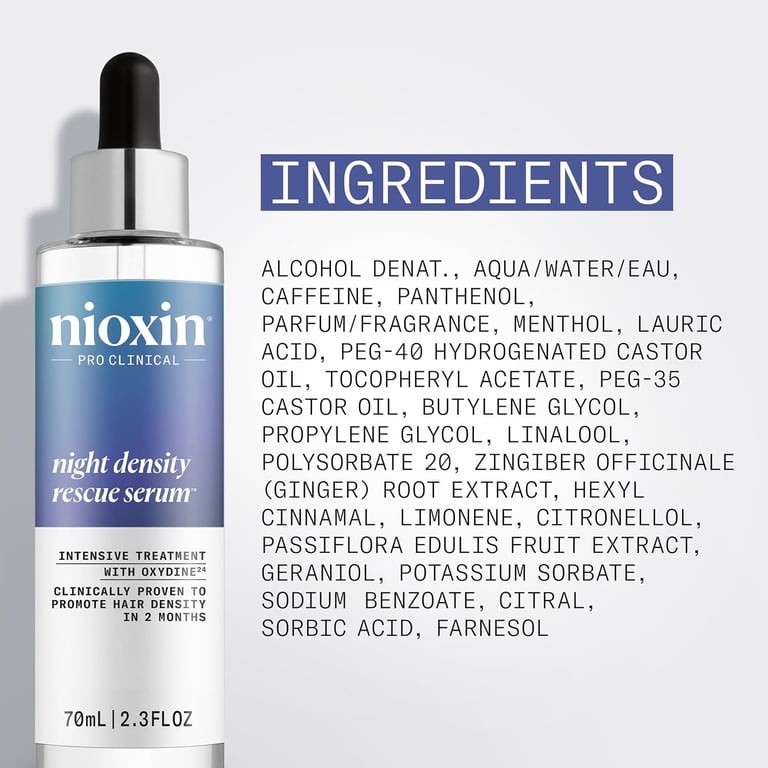 Nioxin, Night Density Rescue Serum, 2.3 oz, promotes thicker hair