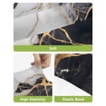thumbnail image 4 of Marble Black Bar Stool Covers Set of 4, Abstract Gold White Brick Stone Motif Stretch Washable Bar Chair Covers with Backs, Removable Pub Counter Height Chair Cover for Kitchen Dining Room Cafe, 4 of 7