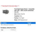 Engine Motor & Transmission Mount 3PCS. 1998-2002 for Lincoln Engine Motor & Transmission Mount 3PCS. 1998-2002 for Lincoln