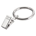 thumbnail image 1 of Unique Bargains Curtain Clip Rings with Hooks Metal 1 Inch Inner Dia 3.5mm Thickness Drapery Ring for Window Curtain Rods Silver Tone 10, 1 of 1