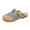 Gray, variant on Mules for Women Flats Slip On Backless Canvas Mule Shoes Espadrilles Closed Toe Slides for Summer Beach (Gray)