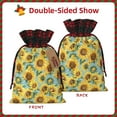 thumbnail image 2 of Rocae Farmhouse Sunflower Print Christmas Drawstring Linen Gift Bag with Drawstrings Treat Bag Goody Present Bags for Christmas Party Favor, 2 of 8